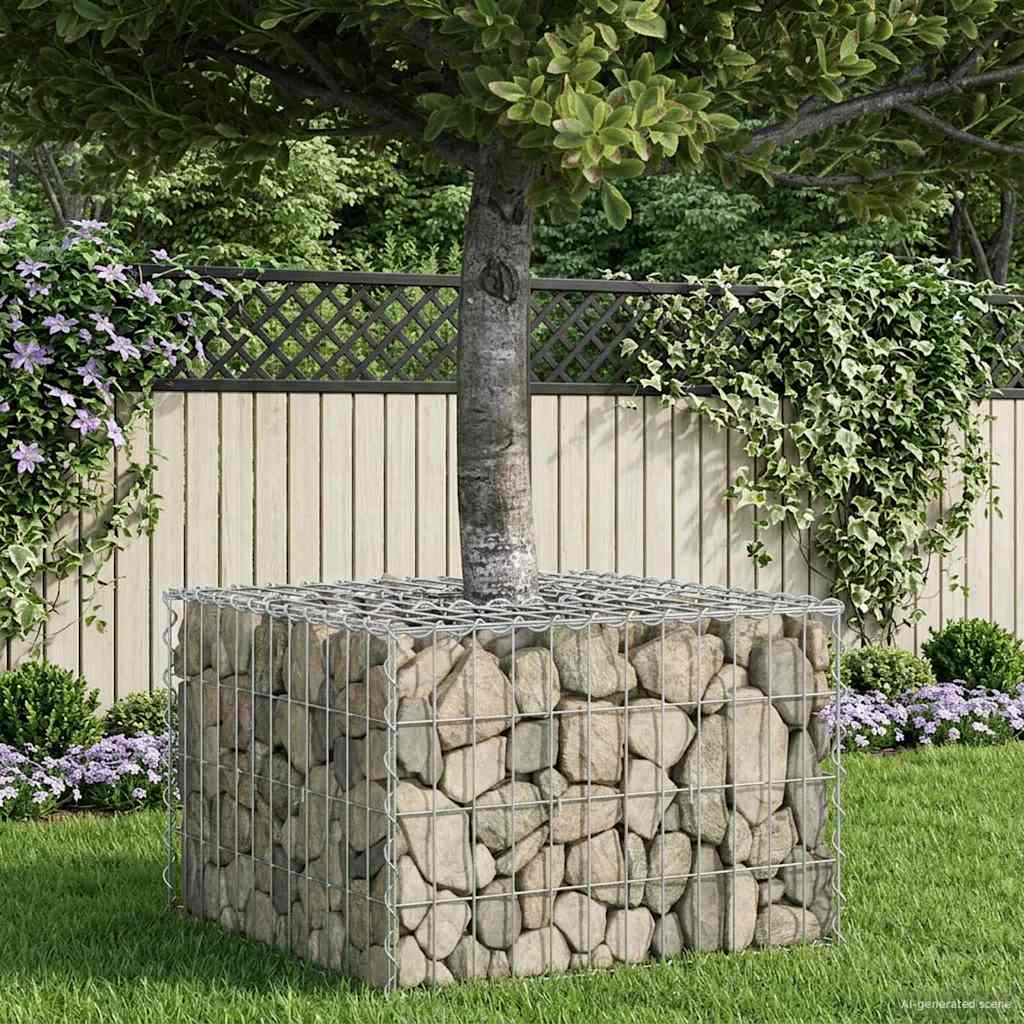 vidaXL Ανασηκωμένο κρεβάτι gabion 60 x 60 x 40 cm Ασημί