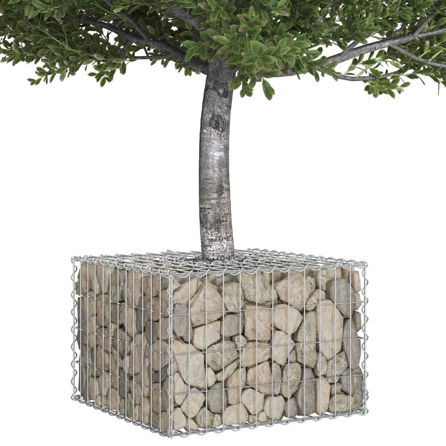 vidaXL Ανασηκωμένο κρεβάτι gabion 60 x 60 x 40 cm Ασημί