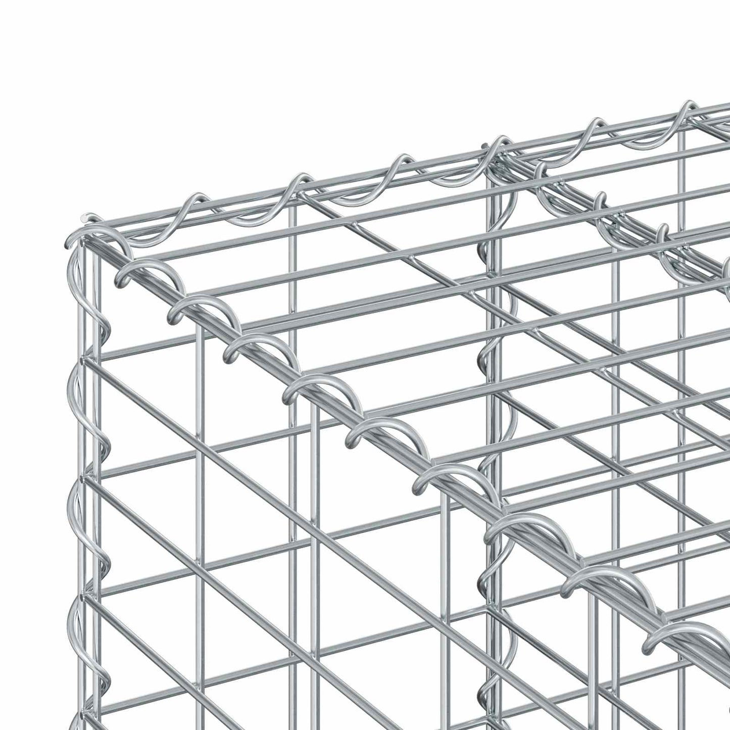 vidaXL Ανασηκωμένο κρεβάτι gabion Ασημί 60 x 60 x 55 εκ