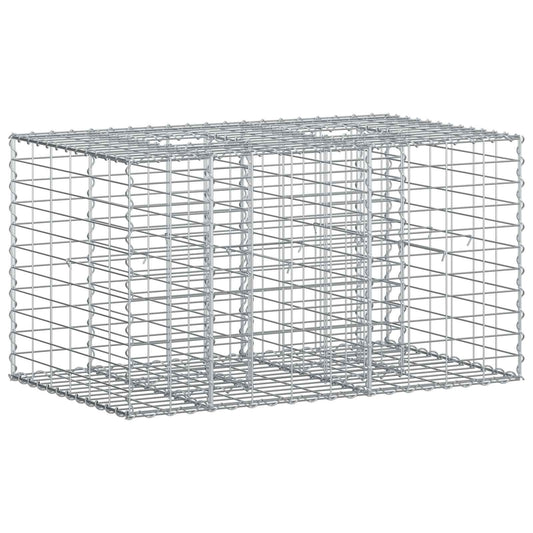 vidaXL Ανασηκωμένο κρεβάτι gabion Ασημί 100 x 60 x 55 εκ