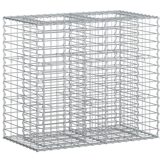 vidaXL Ανασηκωμένο κρεβάτι gabion Ασημί 90 x 50 x 80 εκ