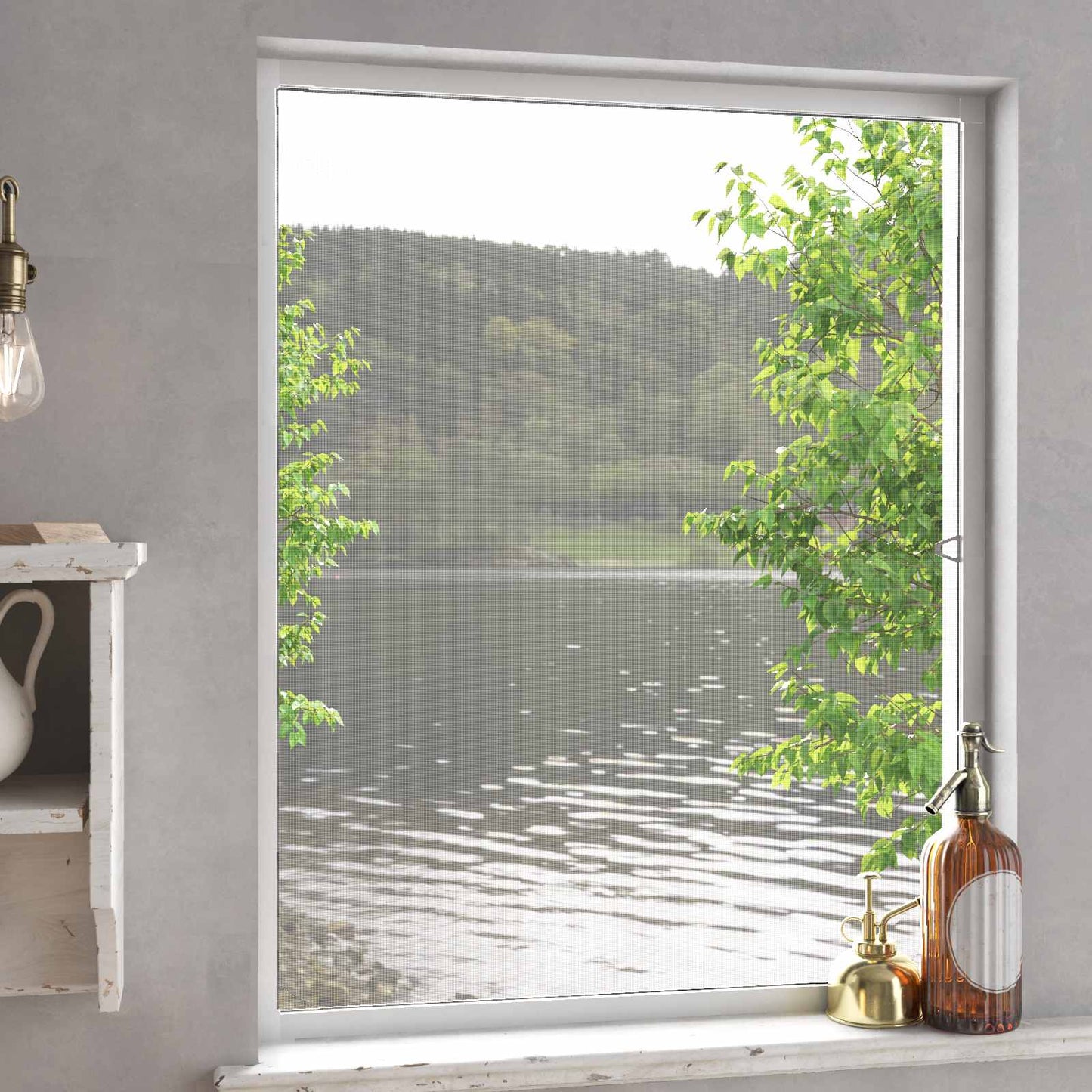 vidaXL Σκηνίδα Εντόμων Για Παράθυρα Λευκό 130 x 150 cm