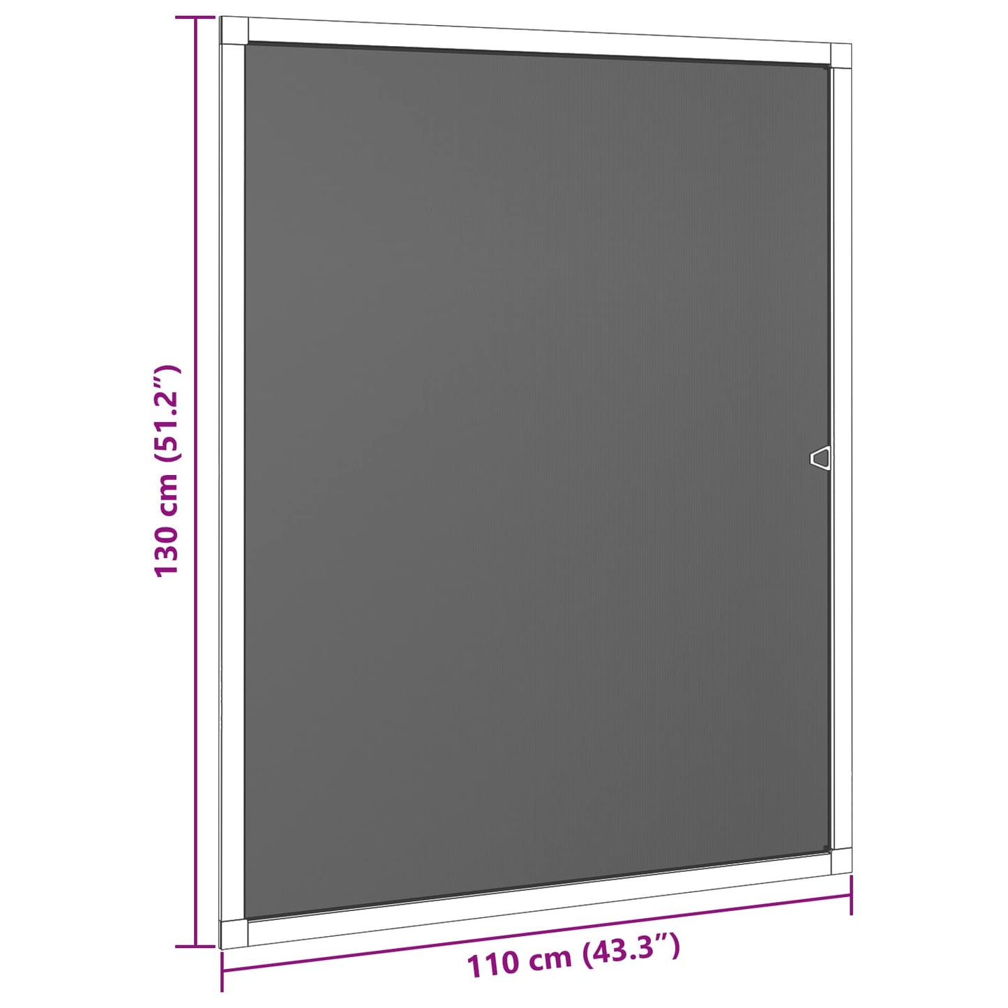 vidaXL Σκηνίδα Εντόμων Για Παράθυρα Ανθρακί 110 x 130 cm