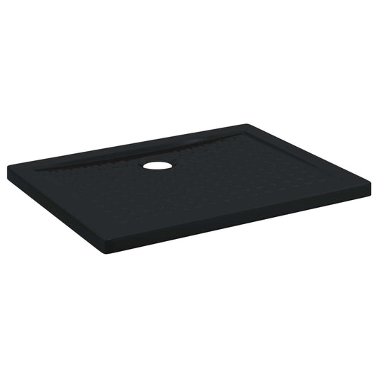 vidaXL Δίσκος Βάσης Ντους με Τρύπες 90 x 70 x 4 cm ABS Μαύρο