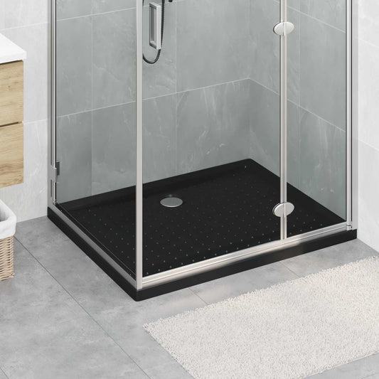 vidaXL Δίσκος Βάσης Ντους με Τρύπες 100 x 80 x 4 εκ ABS Μαύρο