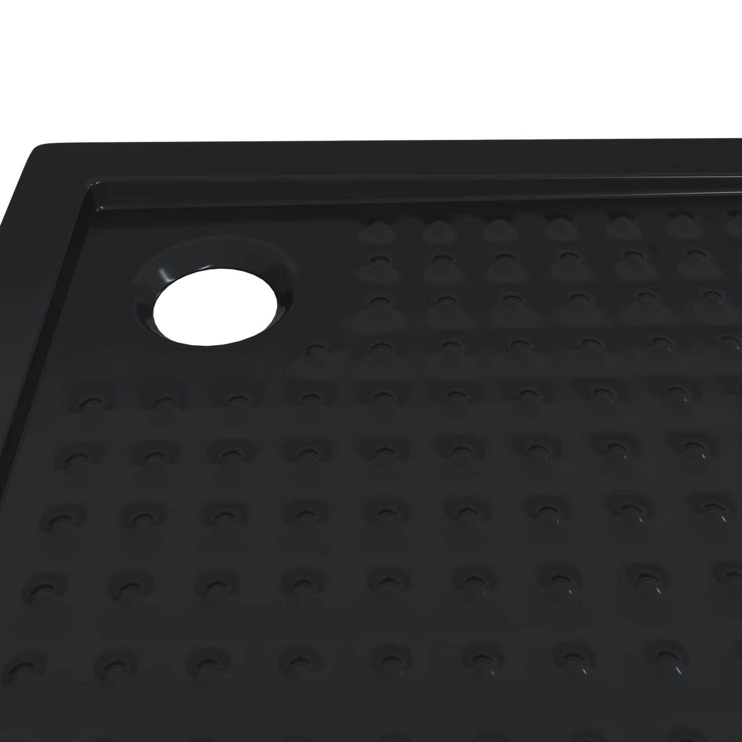 vidaXL Δίσκος Βάσης Ντους με Τρύπες 90 x 90 x 4 cm ABS Μαύρο