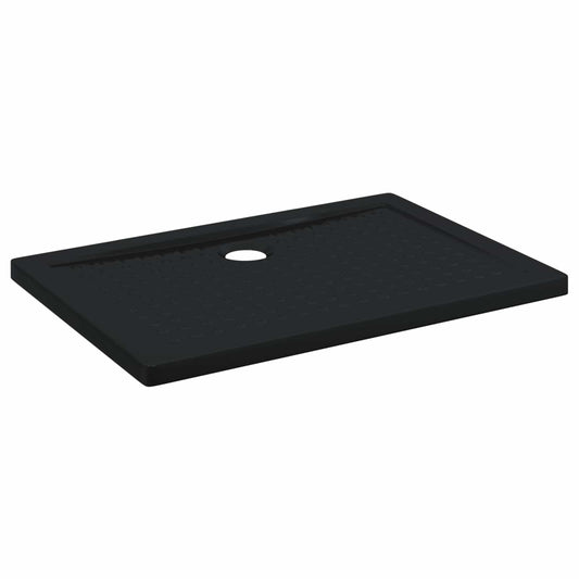 vidaXL Δίσκος Βάσης Ντους με Τρύπες 100 x 70 x 4 εκ ABS Μαύρο