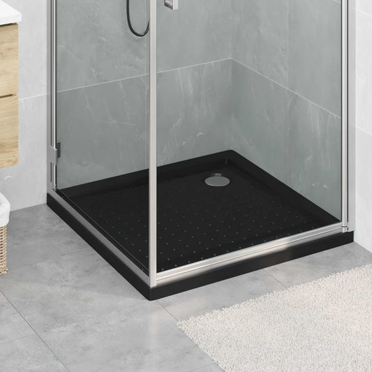 vidaXL Δίσκος Βάσης Ντους με Τρύπες 80 x 80 x 4 cm ABS Μαύρο