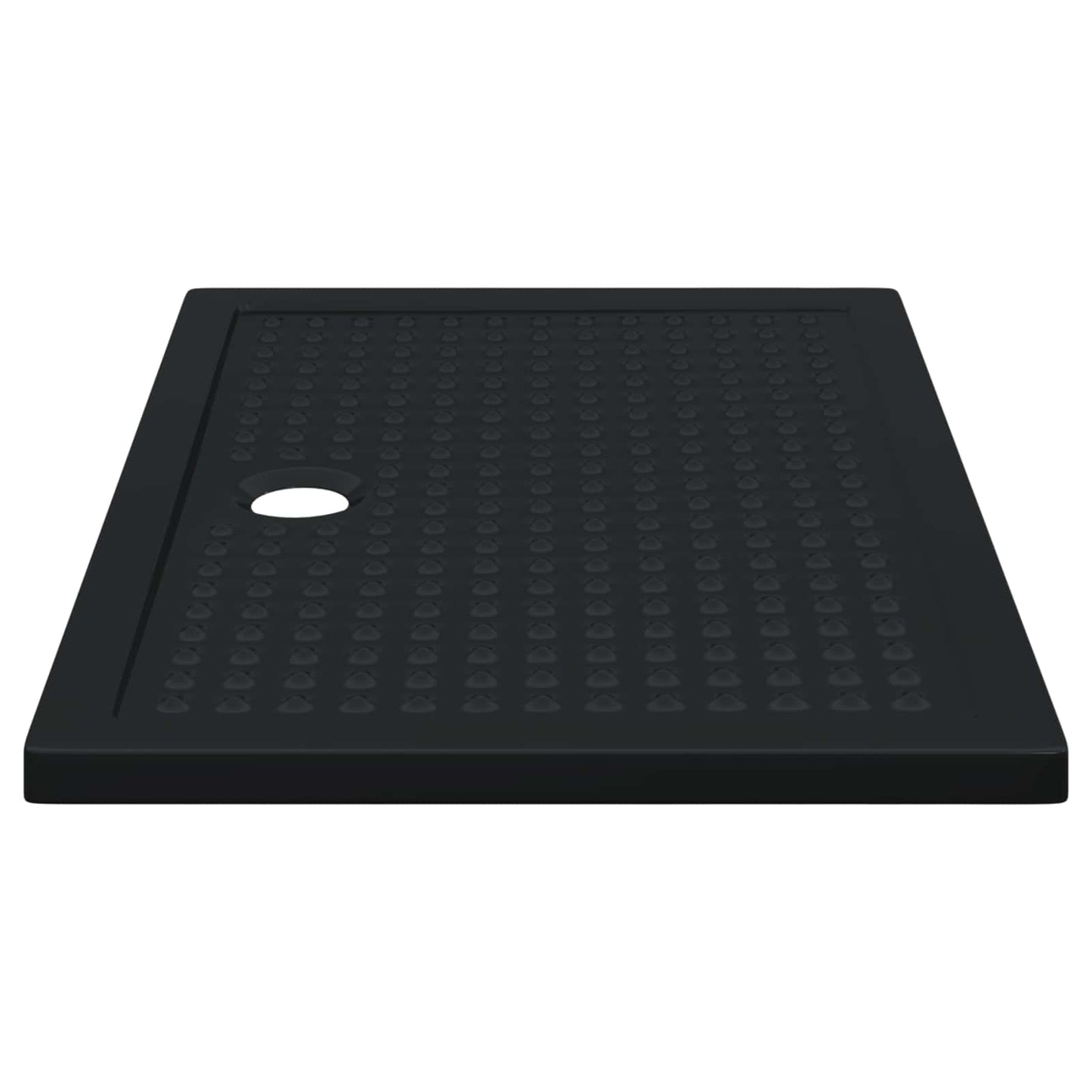 vidaXL Δίσκος Βάσης Ντους με Τρύπες Μαύρο 120 x 80 x 4 εκ. ABS