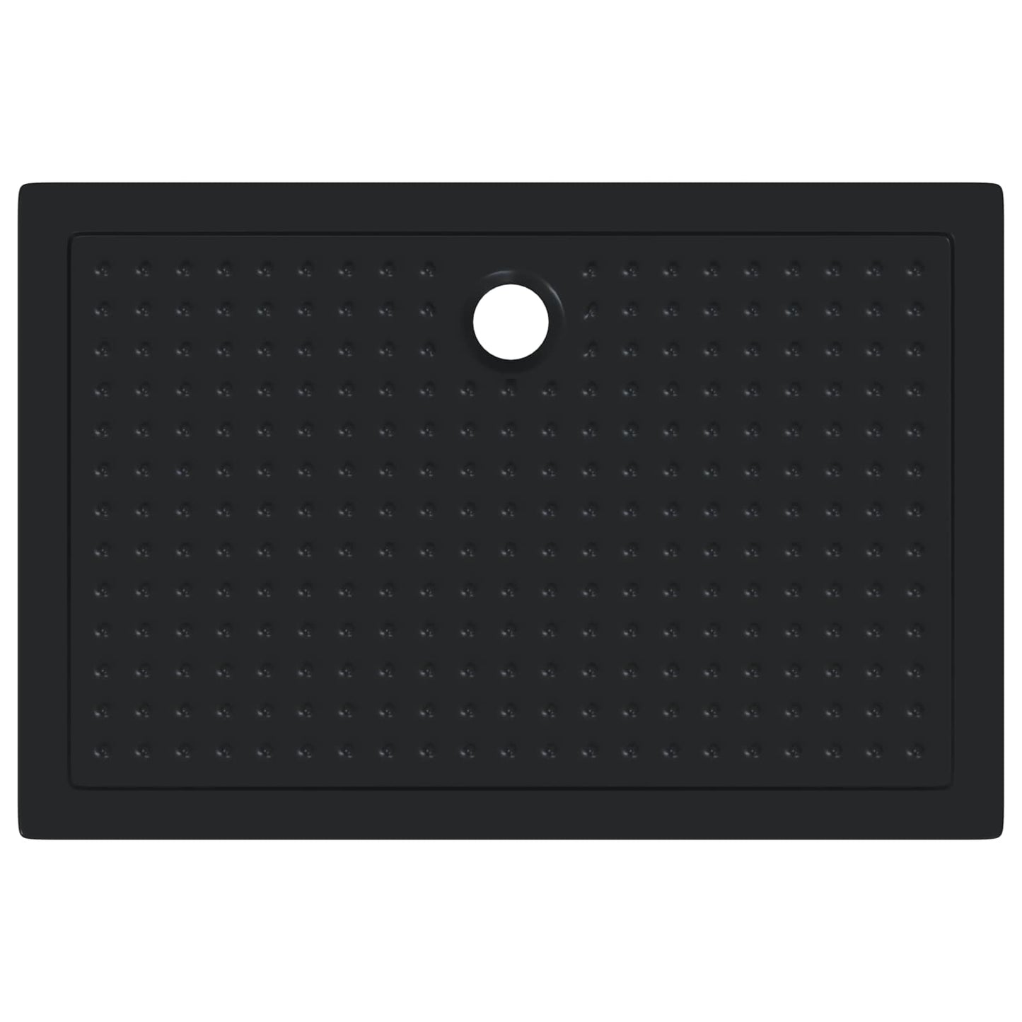 vidaXL Δίσκος Βάσης Ντους με Τρύπες Μαύρο 120 x 80 x 4 εκ. ABS