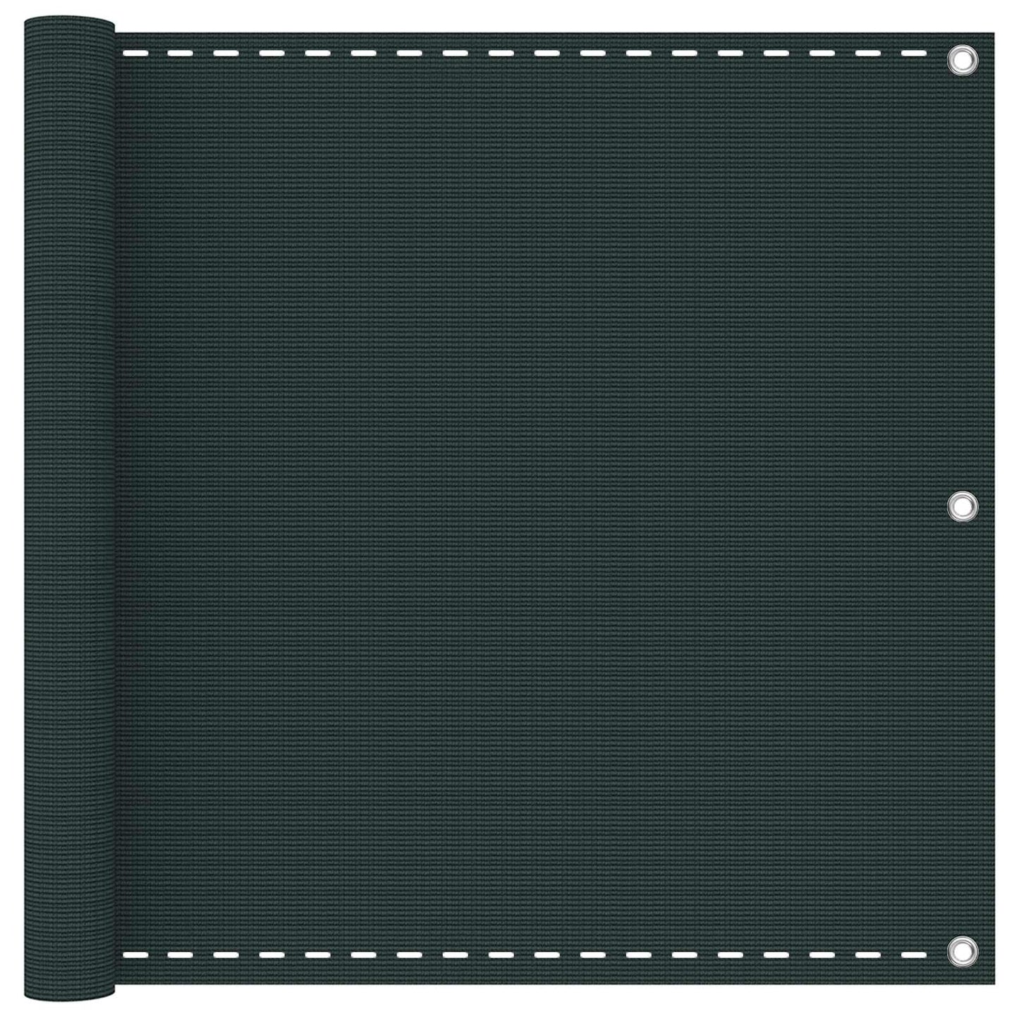 vidaXL Οθόνη Μπαλκονιού Σκούρο Πράσινο 120 x 700 cm HDPE και Αλουμίνιο