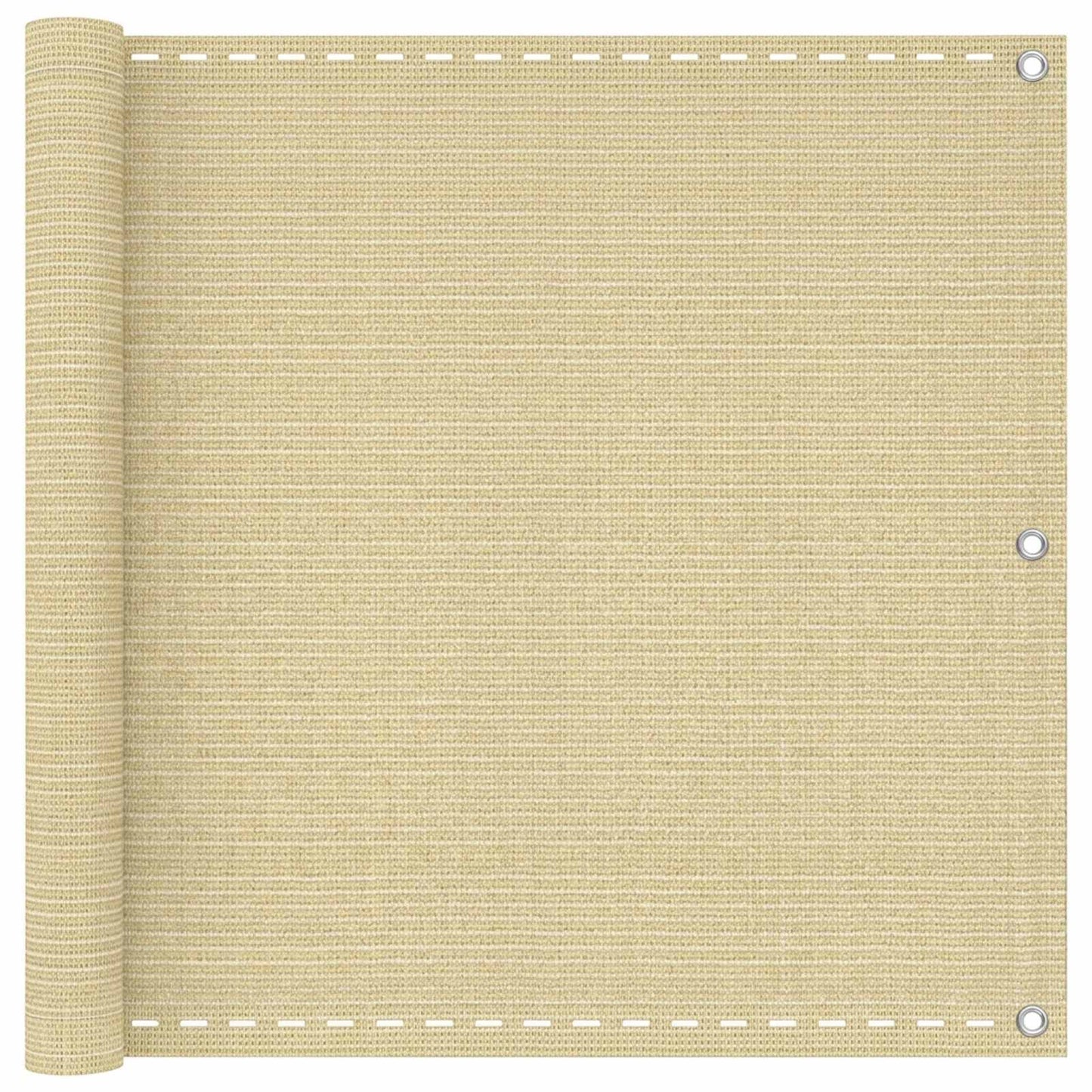 vidaXL Οθόνη Μπαλκονιού Μπεζ 120 x 800 cm HDPE και Αλουμίνιο