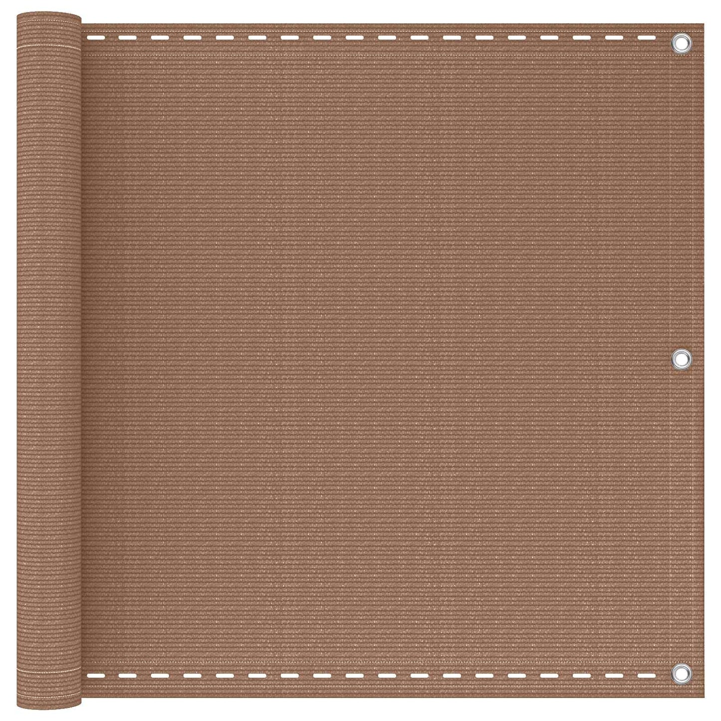 vidaXL Οθόνη Μπαλκονιού Taupe 75 x 800 cm HDPE και Αλουμίνιο