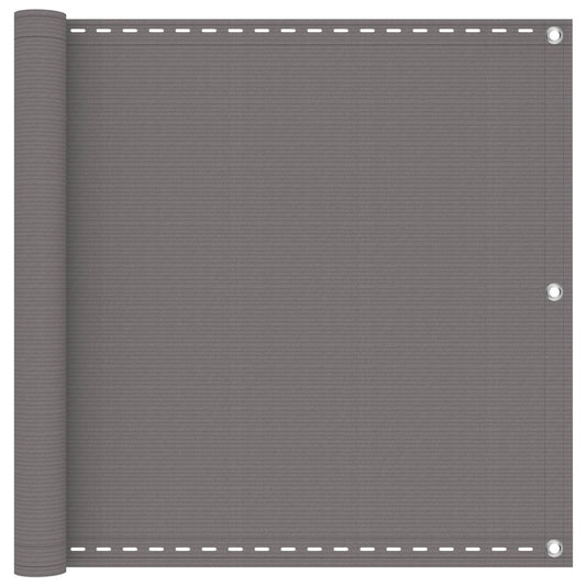 vidaXL Οθόνη Μπαλκονιού Ανοιχτό γκρι 90 x 300 cm HDPE και Αλουμίνιο