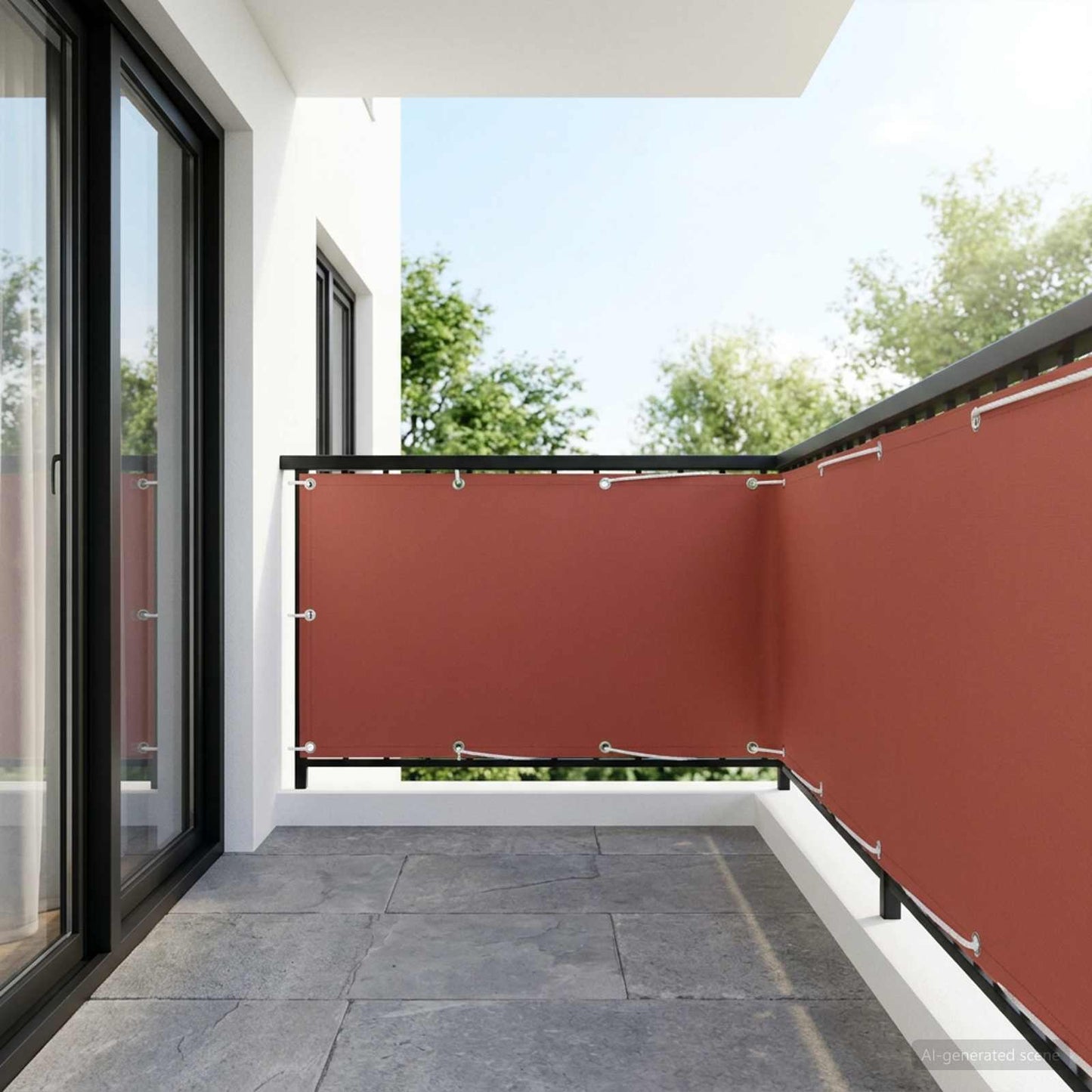 vidaXL Αδιάφανο σκίαστρο μπαλκονιού 150 x 600 cm
