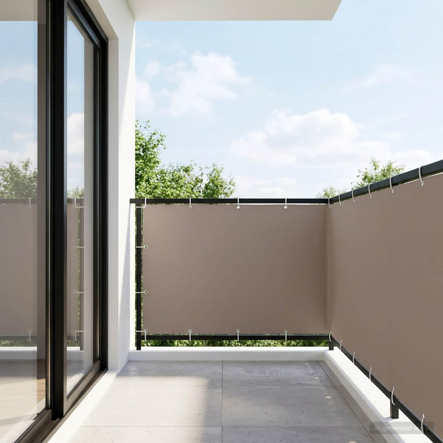 vidaXL Αδιάφανο σκίαστρο μπαλκονιού 150 x 200 cm