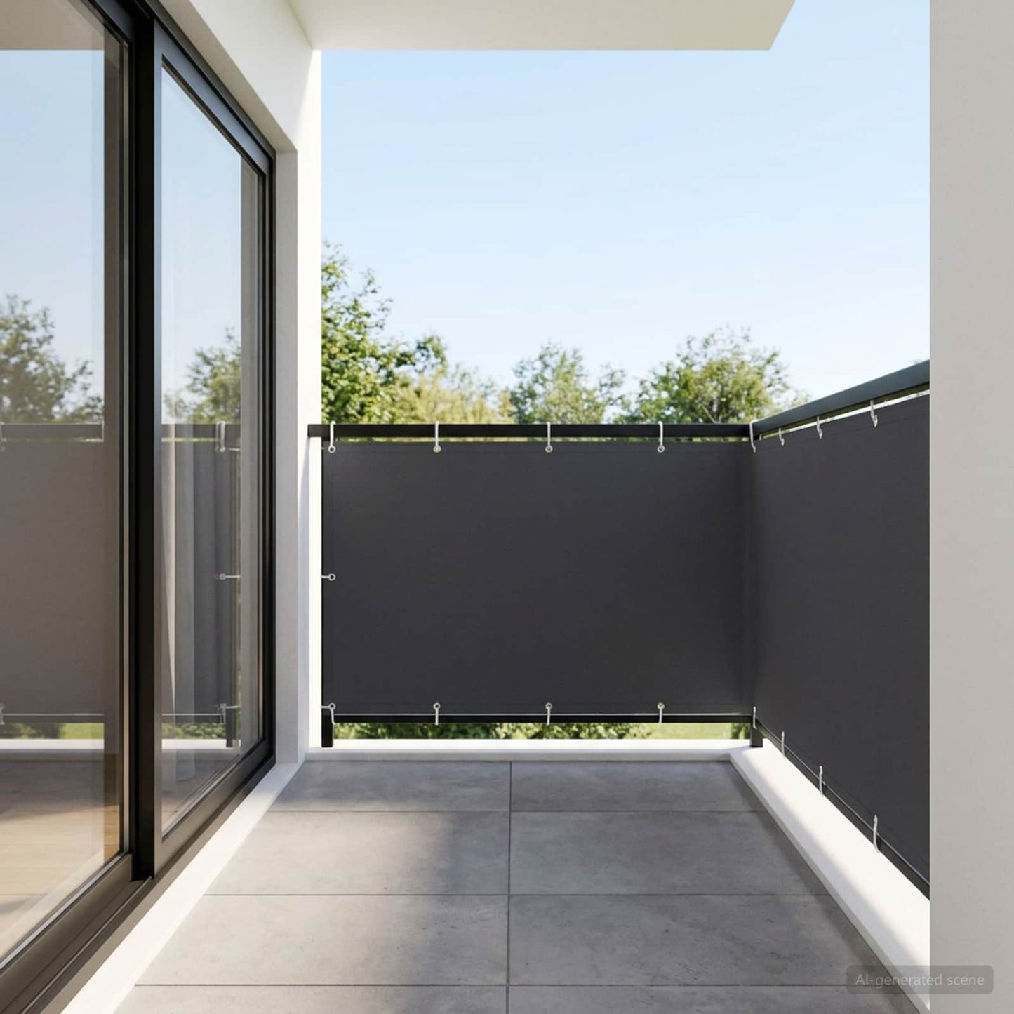 vidaXL Αδιάφανο σκίαστρο μπαλκονιού 150 x 600 cm