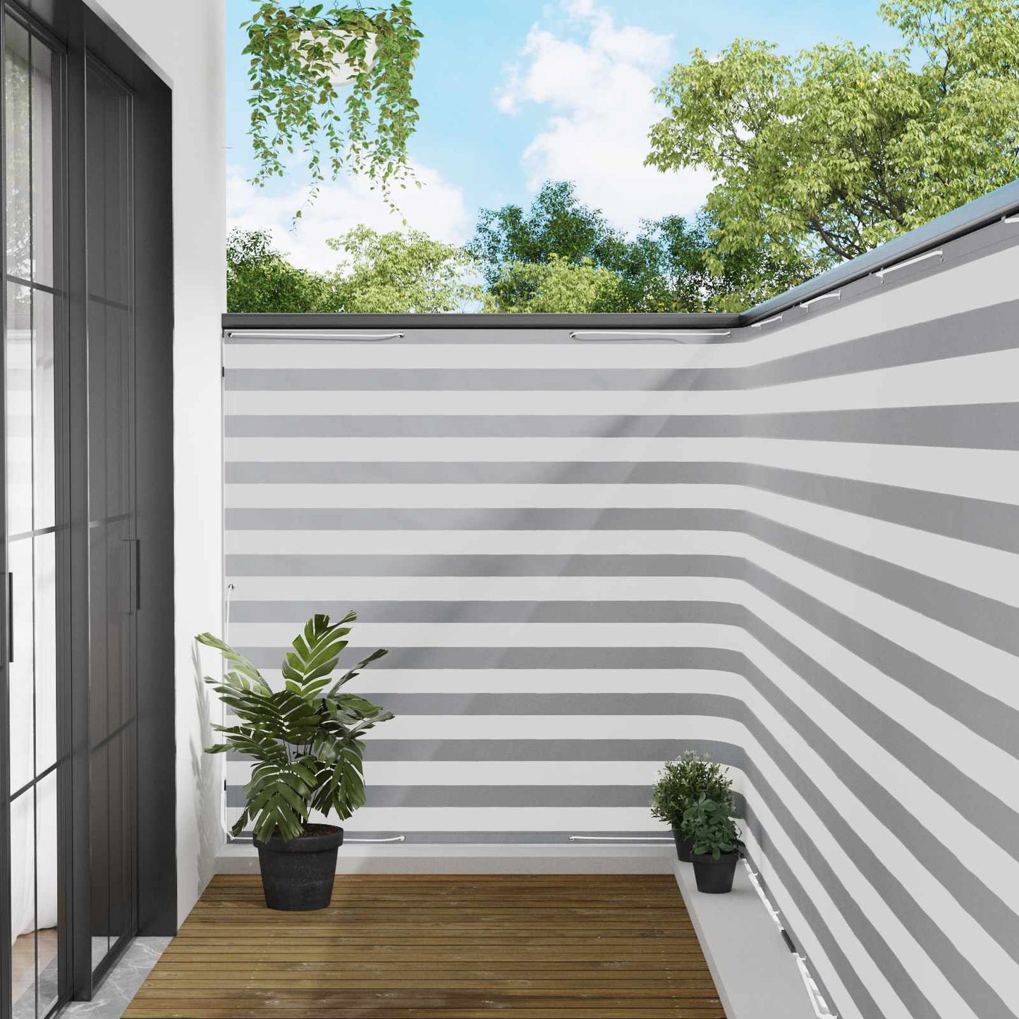 vidaXL Αδιάφανο σκίαστρο μπαλκονιού 150 x 300 cm