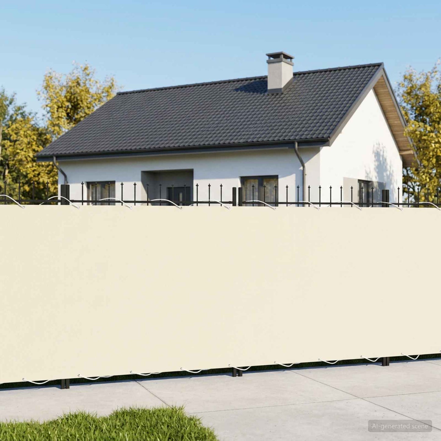vidaXL Αδιάφανο σκίαστρο μπαλκονιού 1,2 x 15 m Ύφασμα με επικάλυψη PU