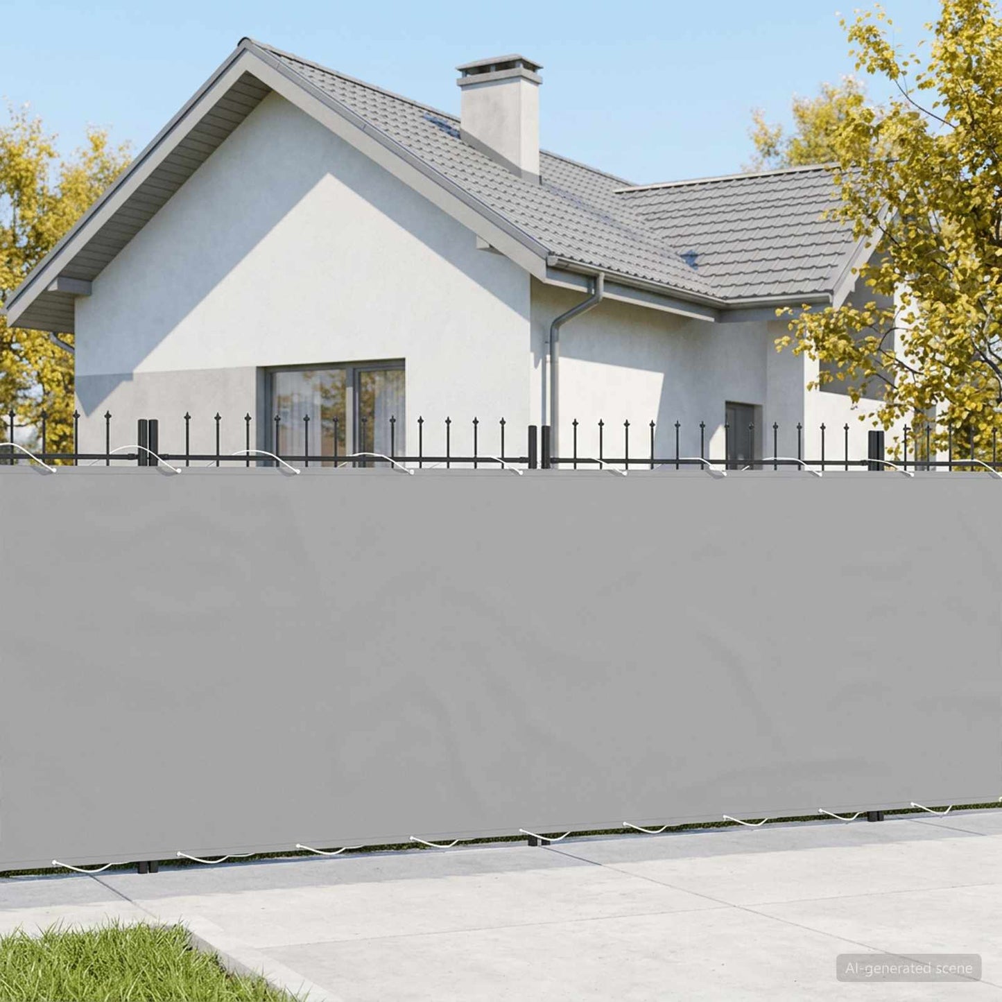 vidaXL Αδιάφανο σκίαστρο μπαλκονιού 1,8 x 15 μ Ύφασμα με επικάλυψη PU