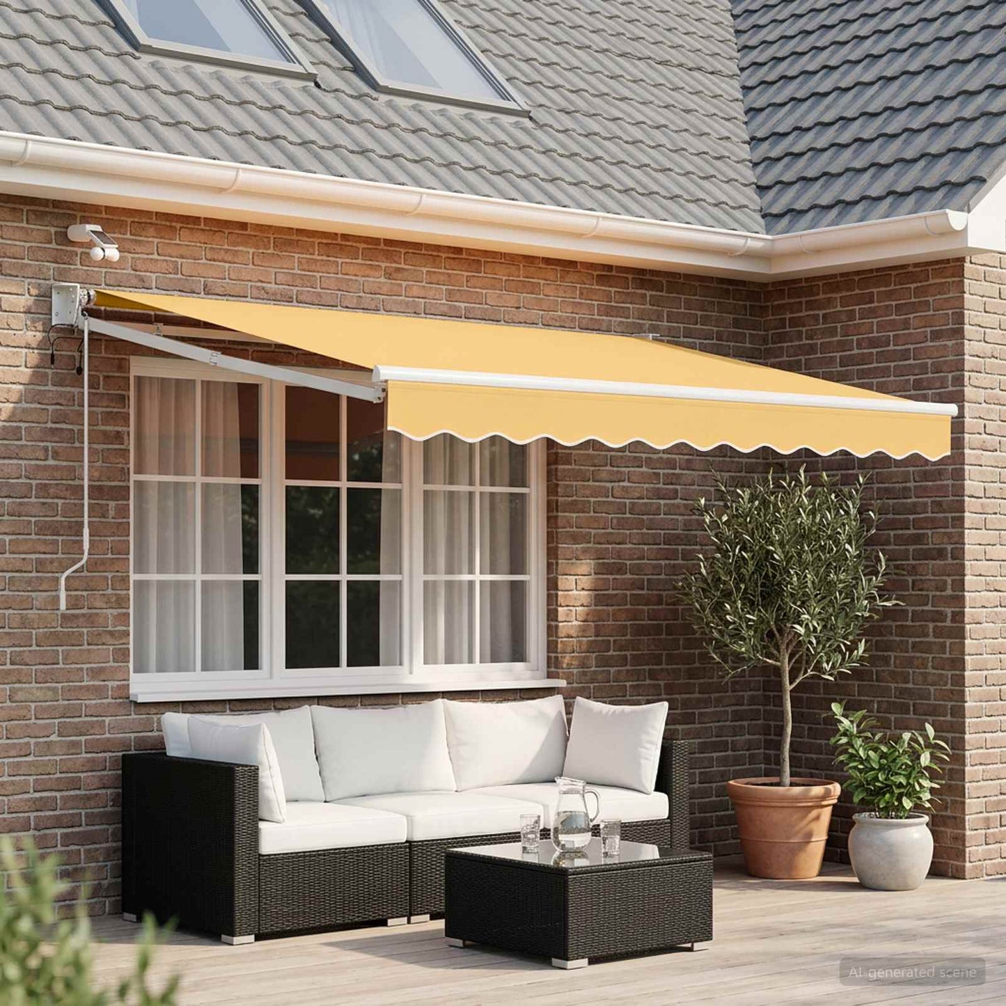 vidaXL Ηλεκτρικό Αναδιπλούμενο Σκίαστρο Άμμος