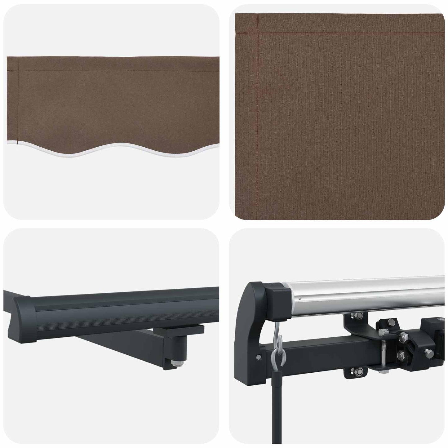 vidaXL Αναδιπλούμενη τέντα Taupe 3,5 x 2 m ύφασμα