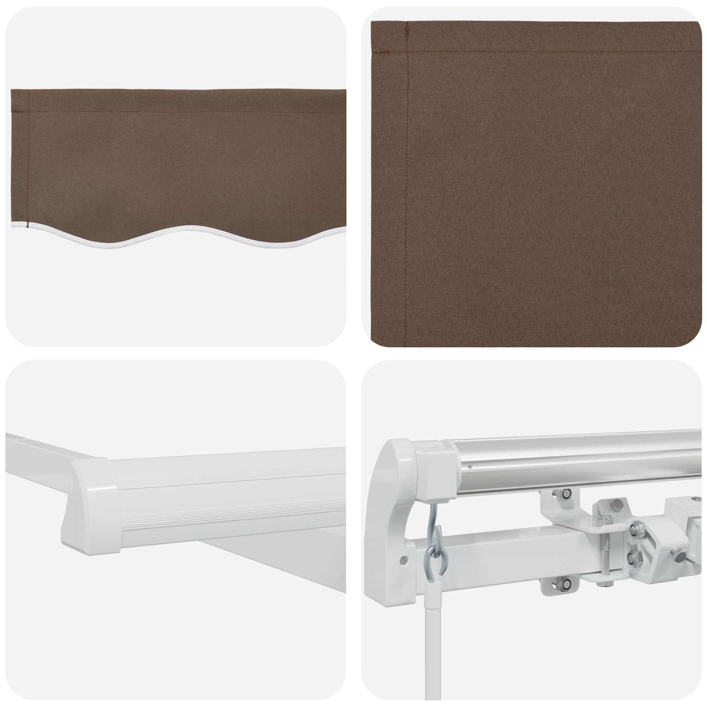 vidaXL Αναδιπλούμενη τέντα Taupe 4 x 2 m ύφασμα