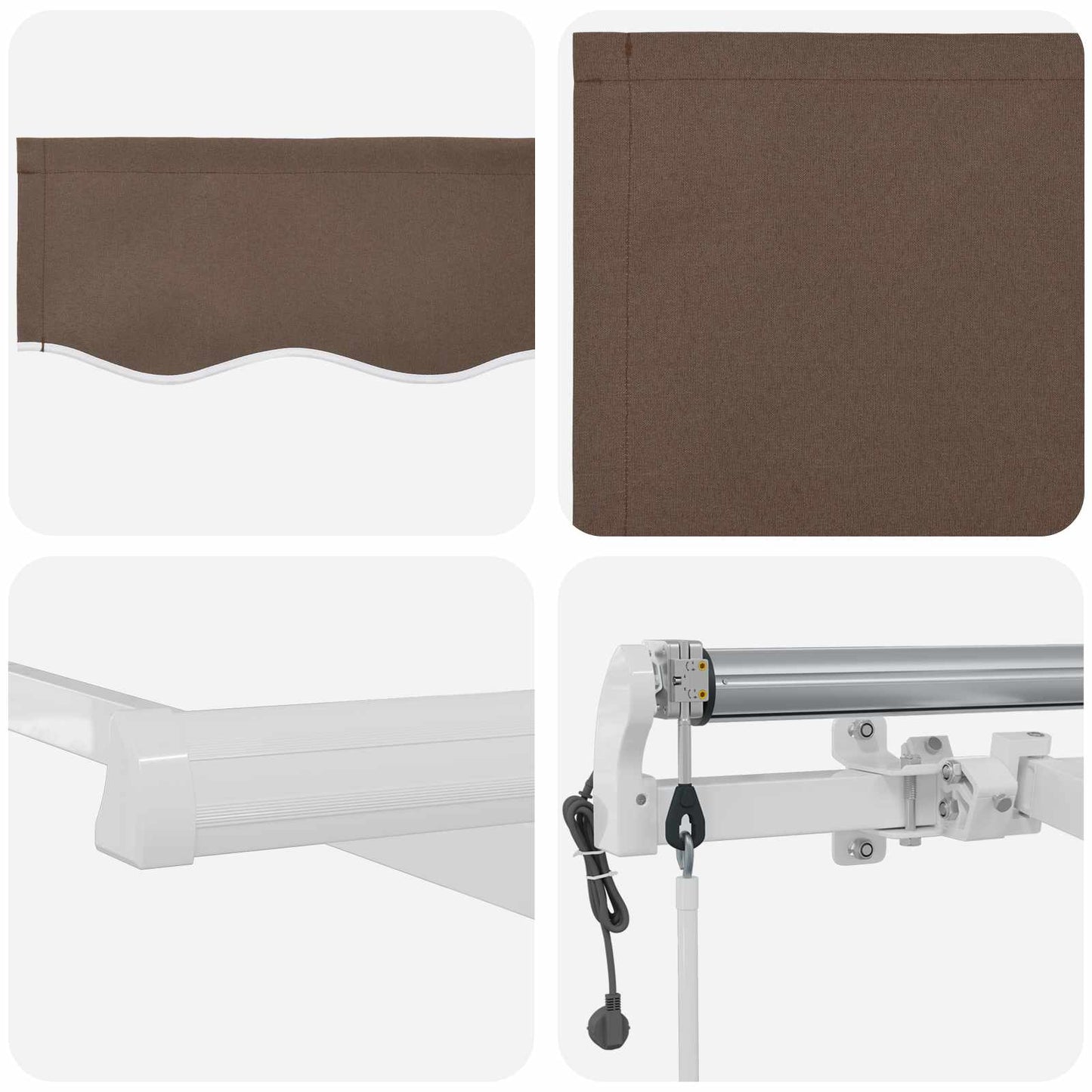 vidaXL Αναδιπλούμενη τέντα Taupe 300 x 250 εκ Πολυεστέρας