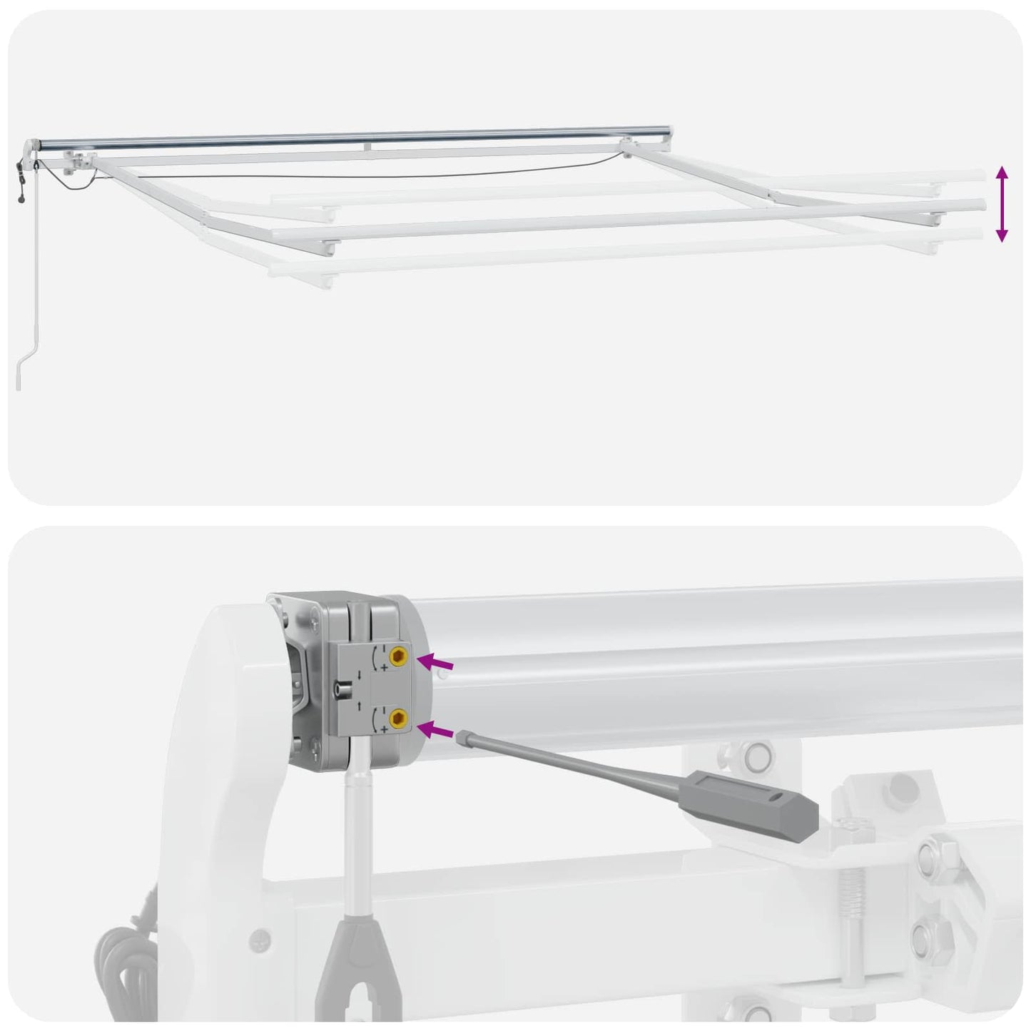 vidaXL Αναδιπλούμενη τέντα Taupe 300 x 250 εκ Πολυεστέρας