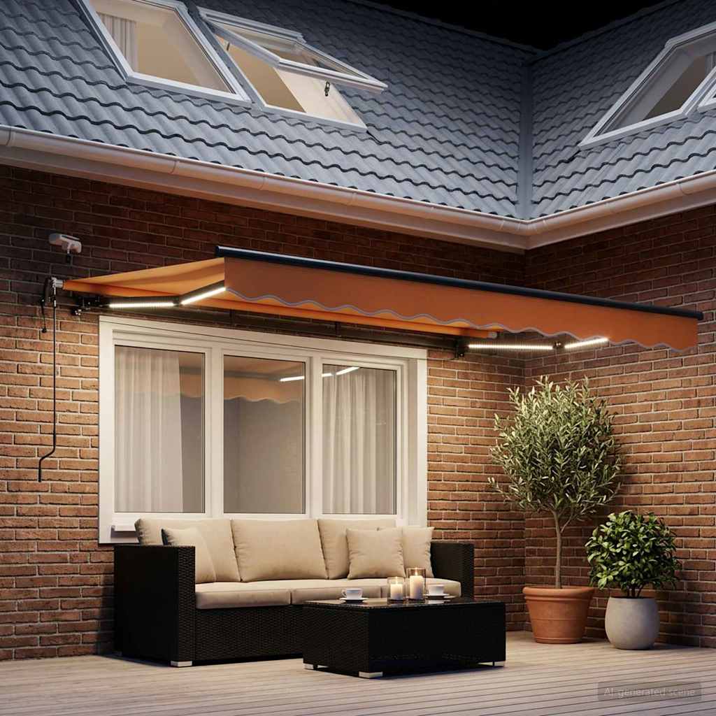 vidaXL Αναδιπλούμενη τέντα Άμμος 300 x 250 εκ Πολυεστέρας