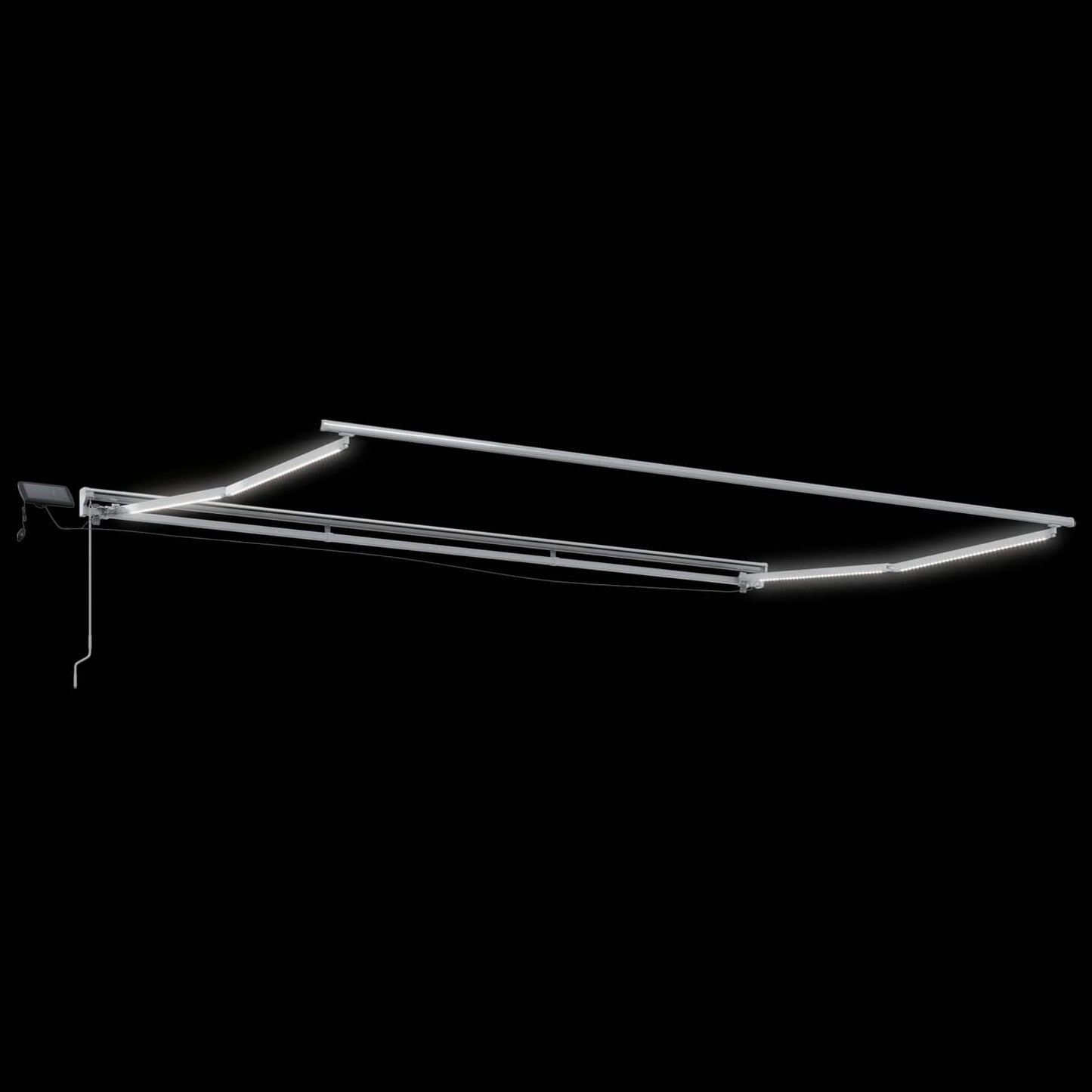 vidaXL Χειροκίνητο πλαίσιο τέντας με LED Taupe 3 x 2,5 μ