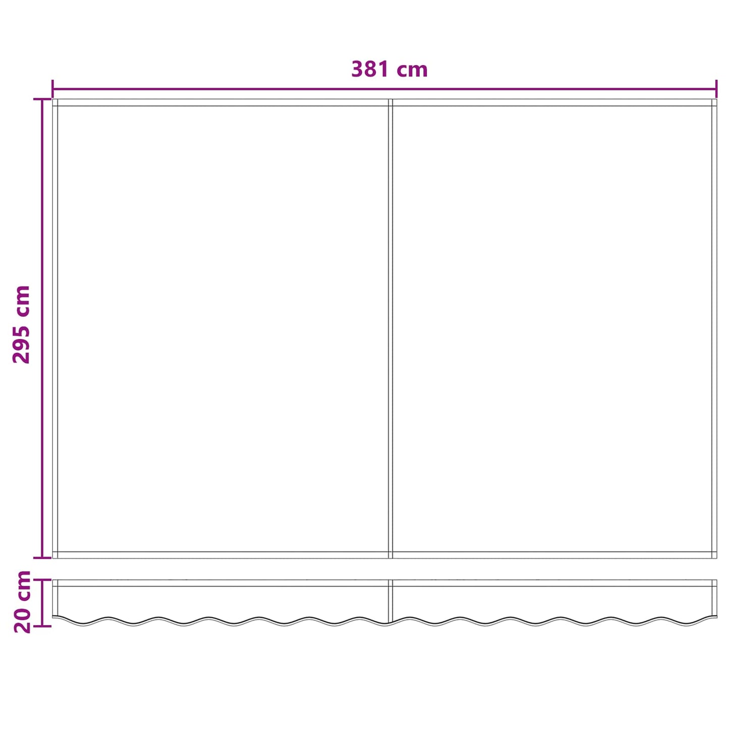vidaXL Χειροκίνητο πλαίσιο τέντας με LED 4 x 3 μ