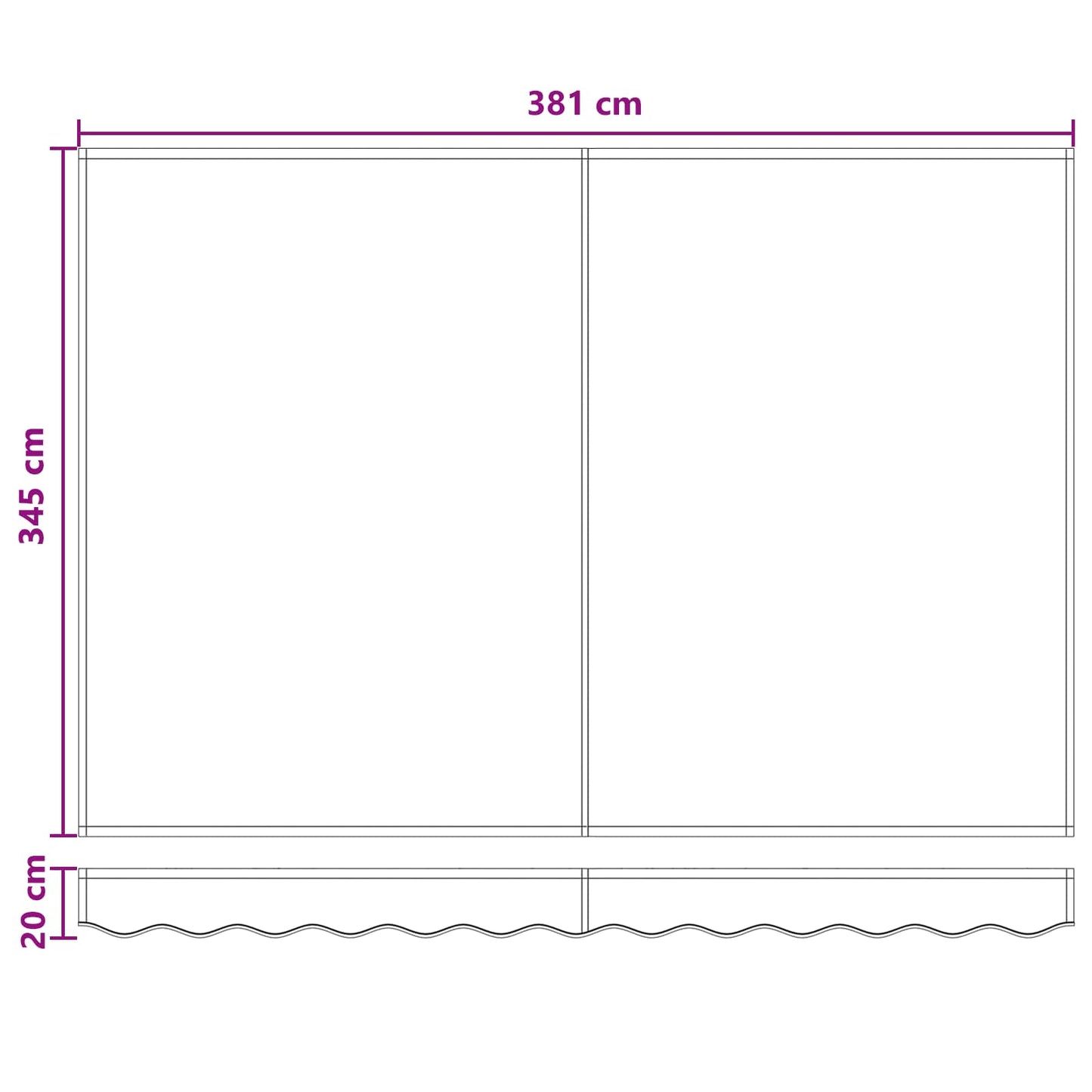 vidaXL Χειροκίνητη Ανακλινόμενη Σκίαση Ανοιχτό Γκρι και Λευκό