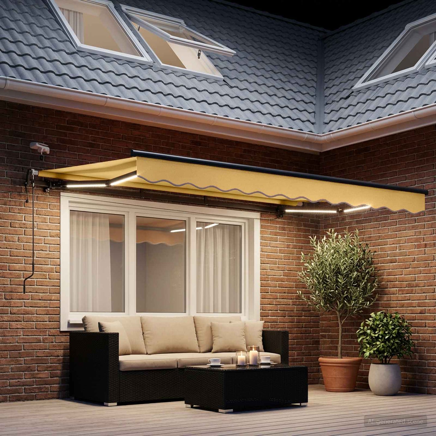 vidaXL Αναδιπλούμενη τέντα Άμμος 450 x 300 εκ Πολυεστέρας