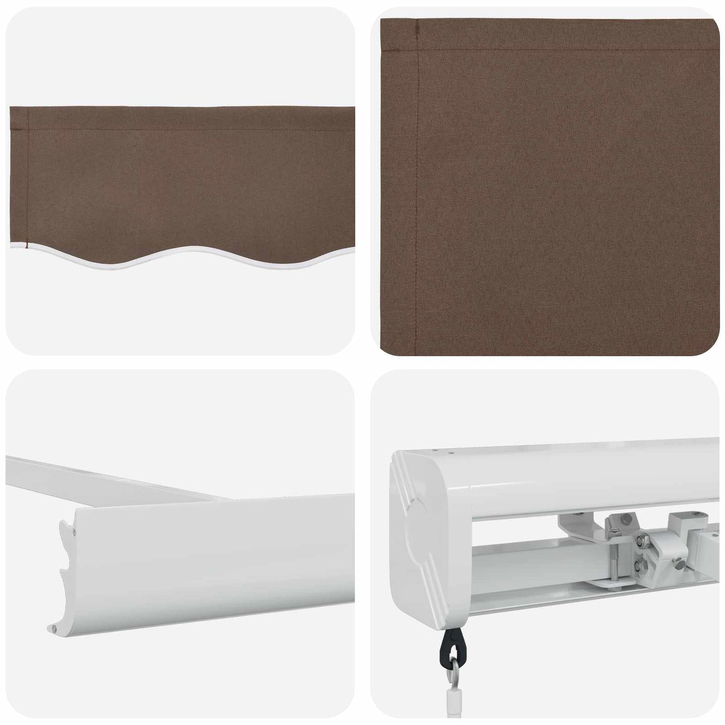 vidaXL Αναδιπλούμενη τέντα Taupe 450 x 300 εκ Καμβάς και Αλουμίνιο