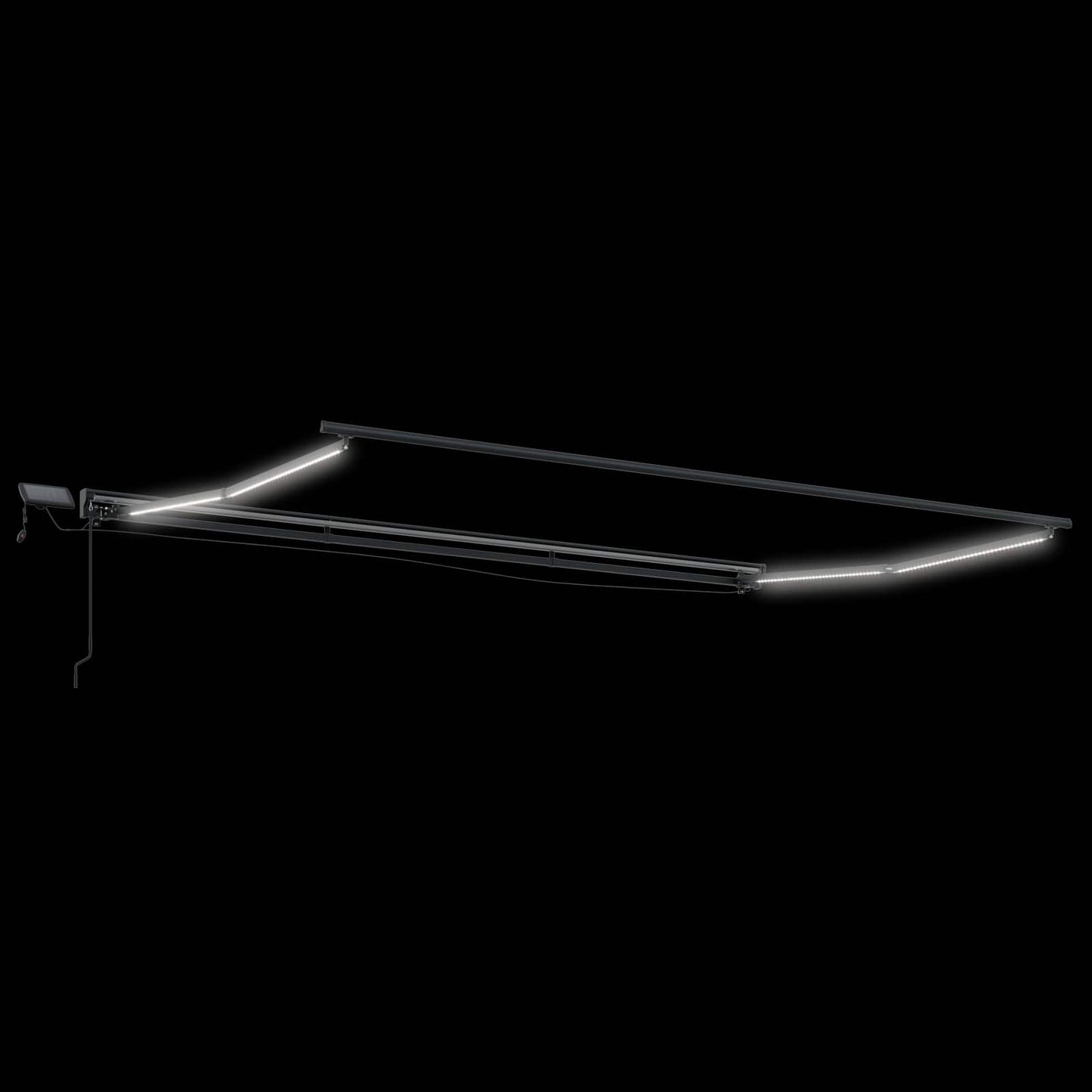 vidaXL Χειροκίνητο πλαίσιο τέντας με LED Άμμος 4,5 x 3 μ