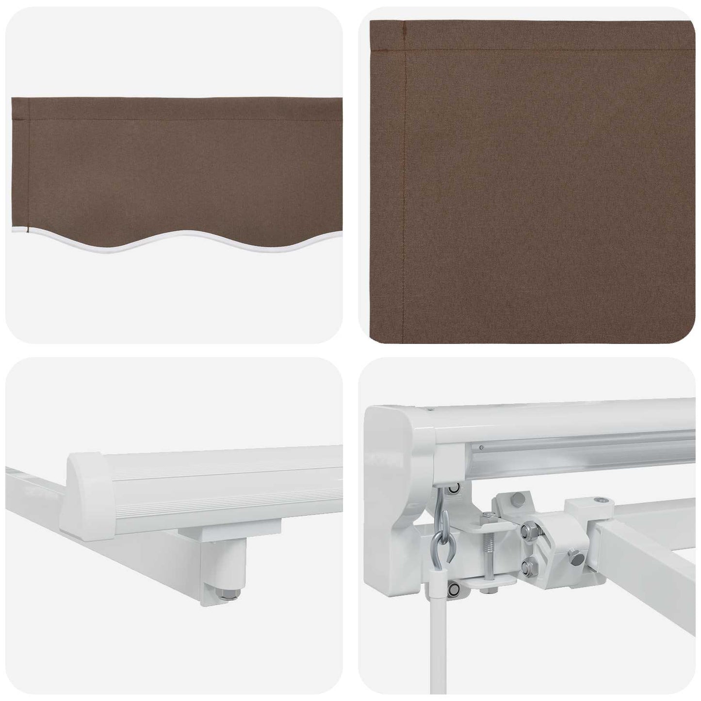 vidaXL Χειροκίνητη Ανακλινόμενη Σκίαση Taupe 4,5 x 3,5 μ
