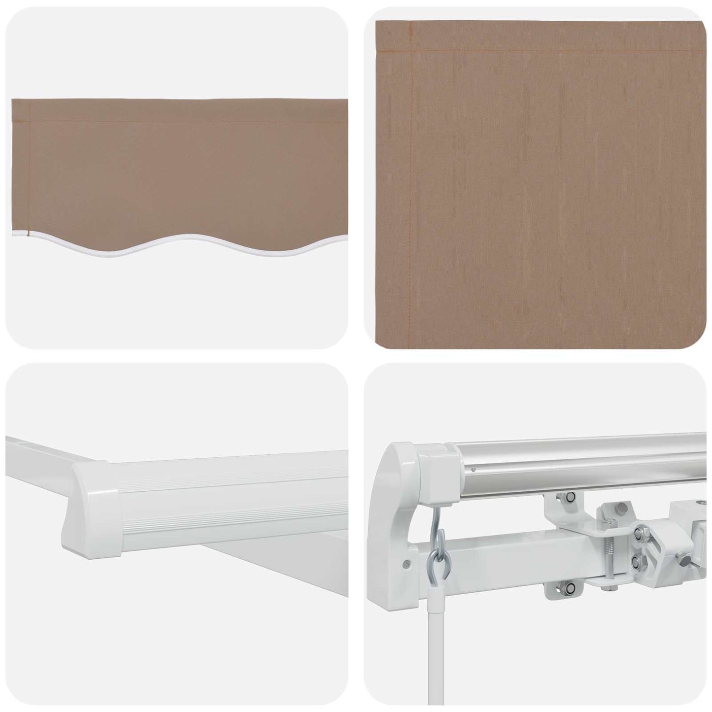 vidaXL Αναδιπλούμενη τέντα Taupe 500 x 300 εκ Ύφασμα και αλουμίνιο