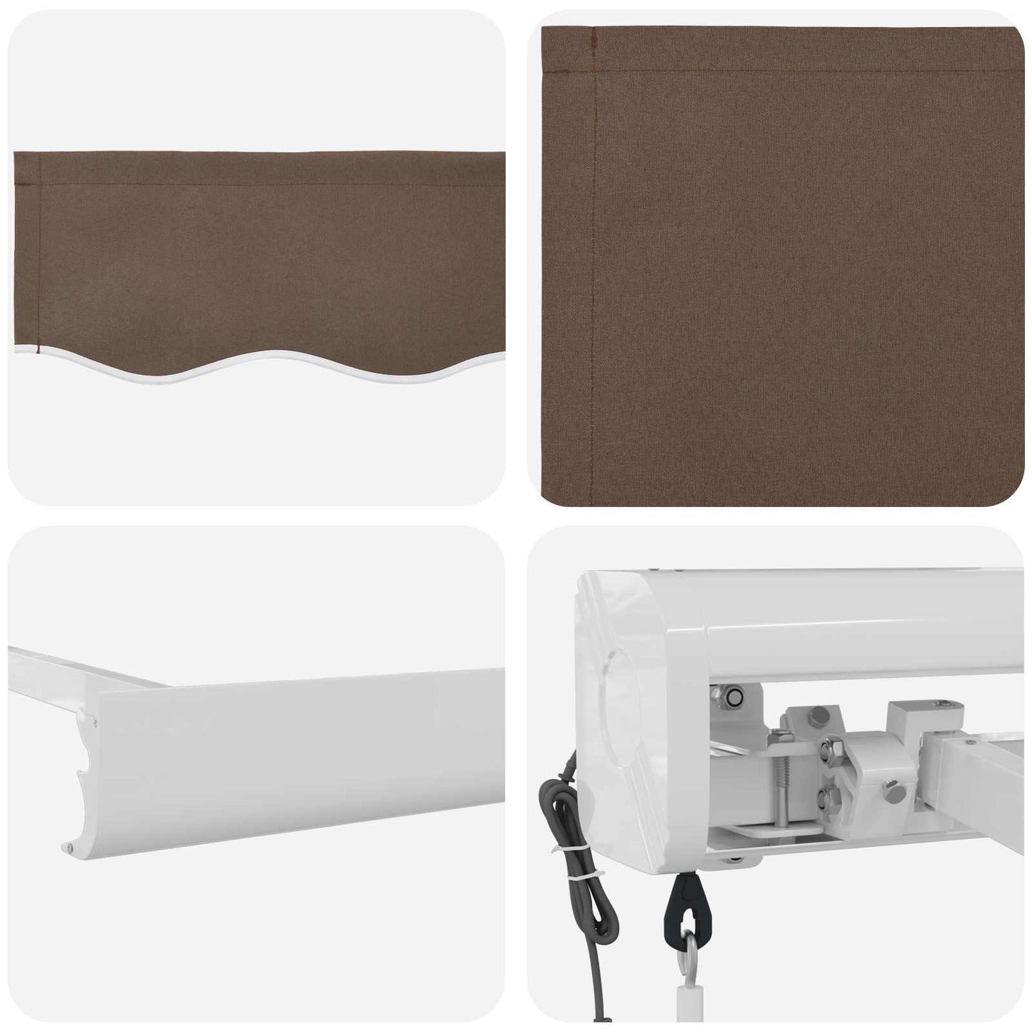 vidaXL Αναδιπλούμενη τέντα Taupe 500 x 300 εκ Ύφασμα και Μέταλλο