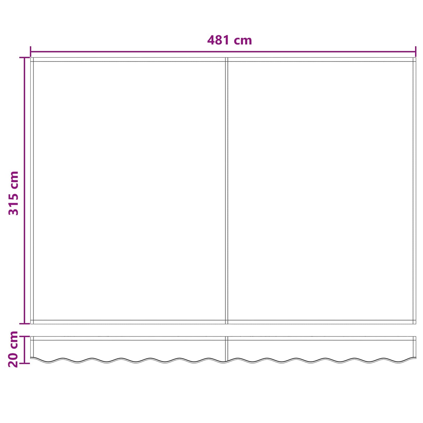 vidaXL Αναδιπλούμενη τέντα Taupe 500 x 300 εκ Ύφασμα και Μέταλλο