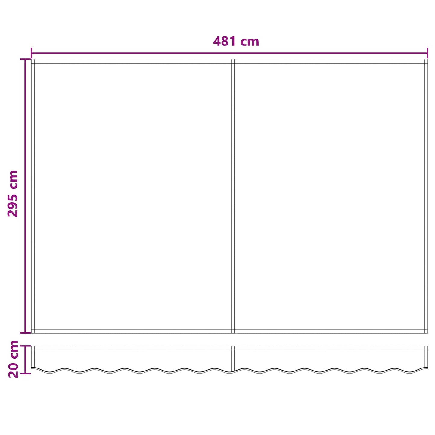 vidaXL Αναδιπλούμενη τέντα Taupe 500 x 300 εκ Ύφασμα και Μέταλλο