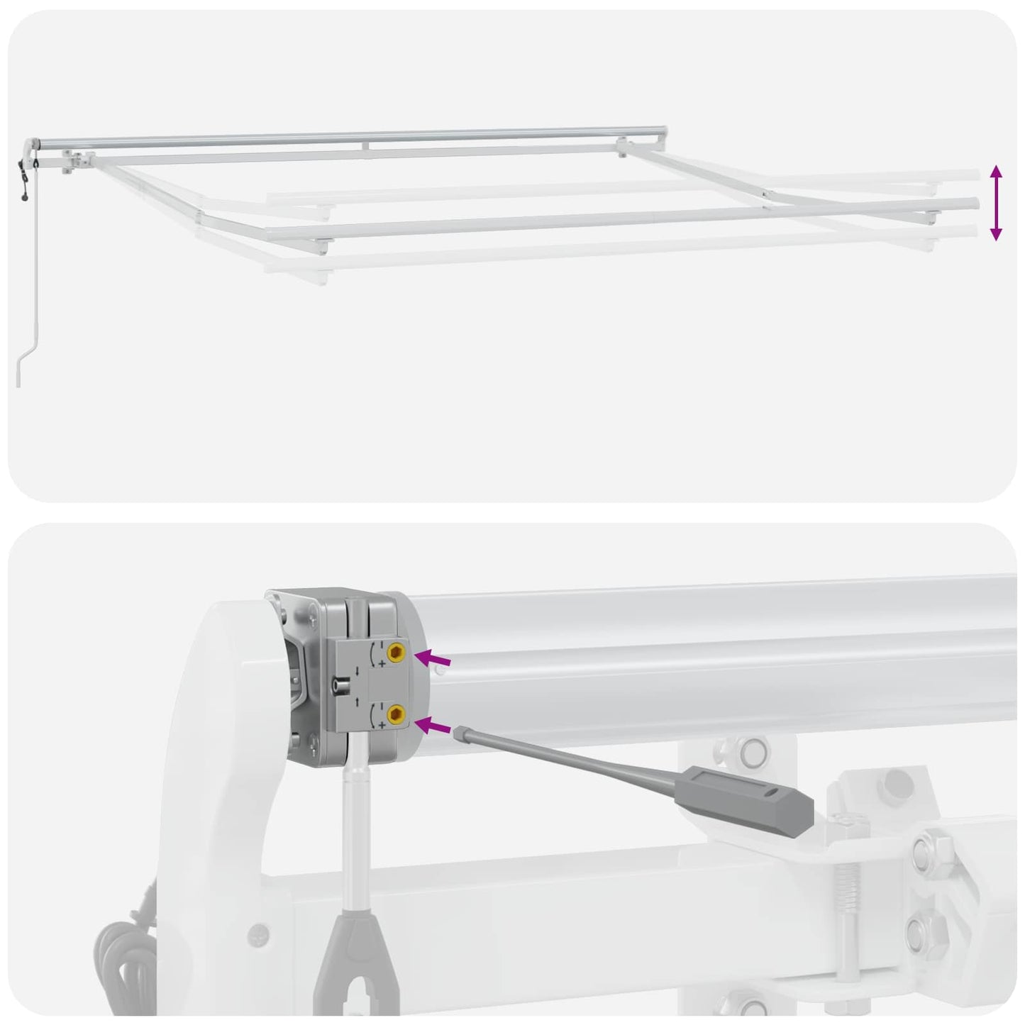 vidaXL Αναδιπλούμενη τέντα Taupe 500 x 350 εκ Ύφασμα και αλουμίνιο