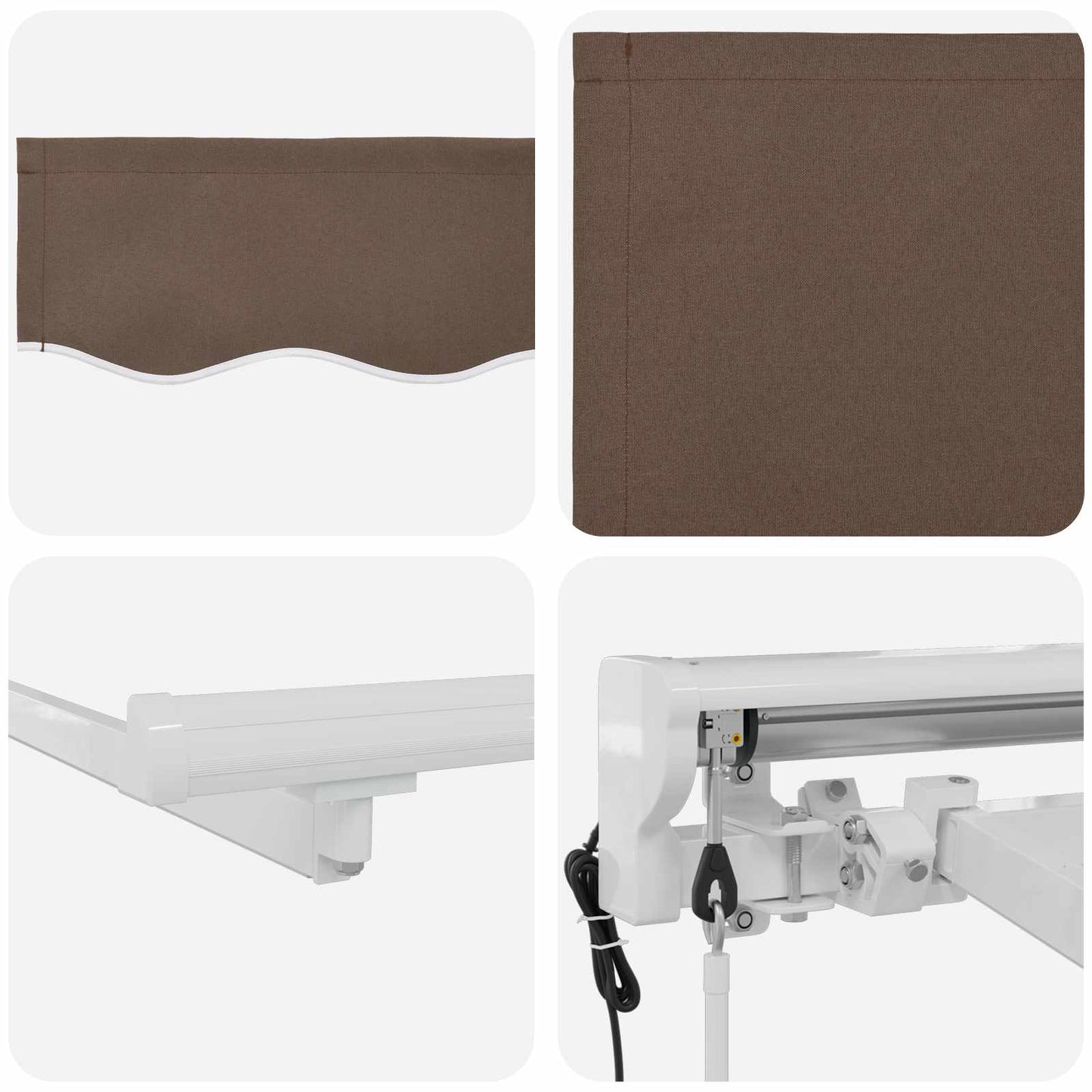 vidaXL Ηλεκτρικό Αναδιπλούμενο Σκίαστρο Taupe 5 x 3,5 μ