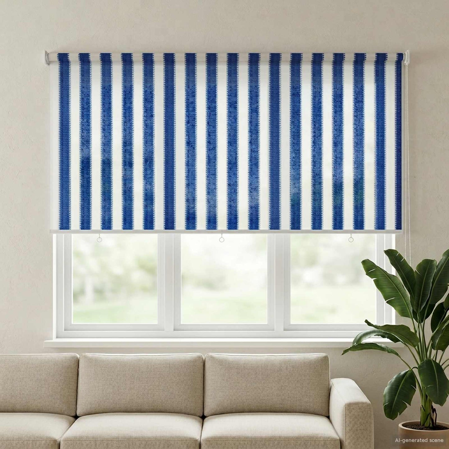vidaXL Ρολό Εξωτερικού Χώρου 90% Φραγμός UV Μπλε και Λευκή Ράβδος HDPE