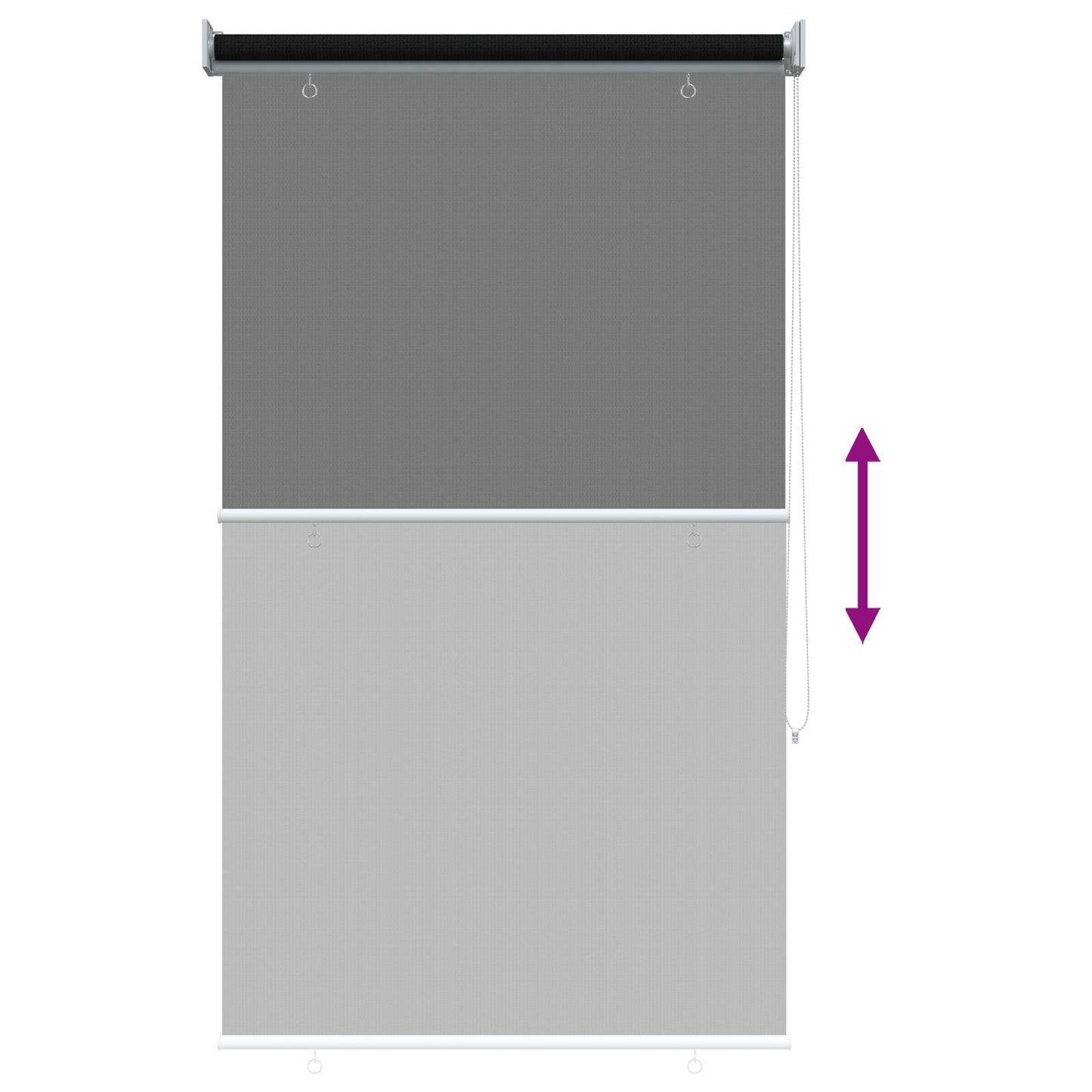 vidaXL Ρολό Εξωτερικού Χώρου 90% Φραγμός UV Μαύρο 80 x 140 cm HDPE