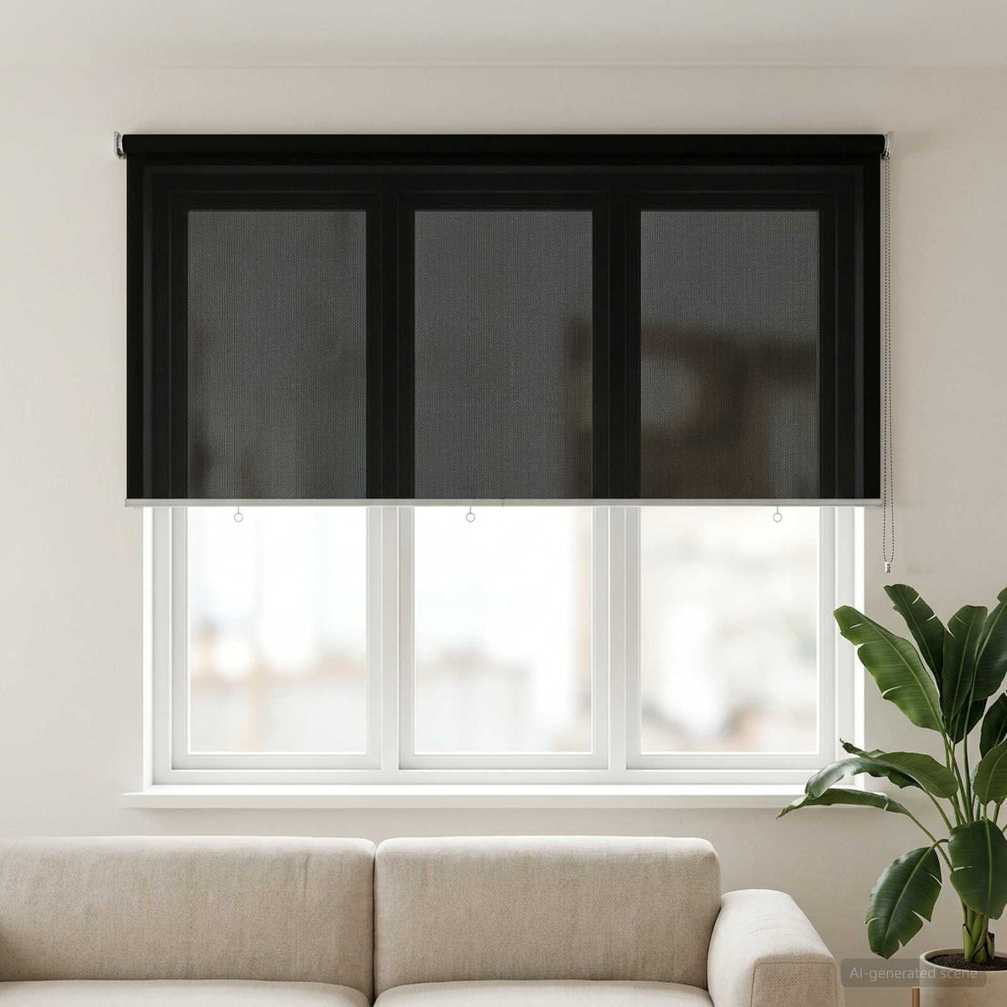 vidaXL Ρολό Εξωτερικού Χώρου 90% Φραγμός UV Μαύρο 140 x 140 cm HDPE
