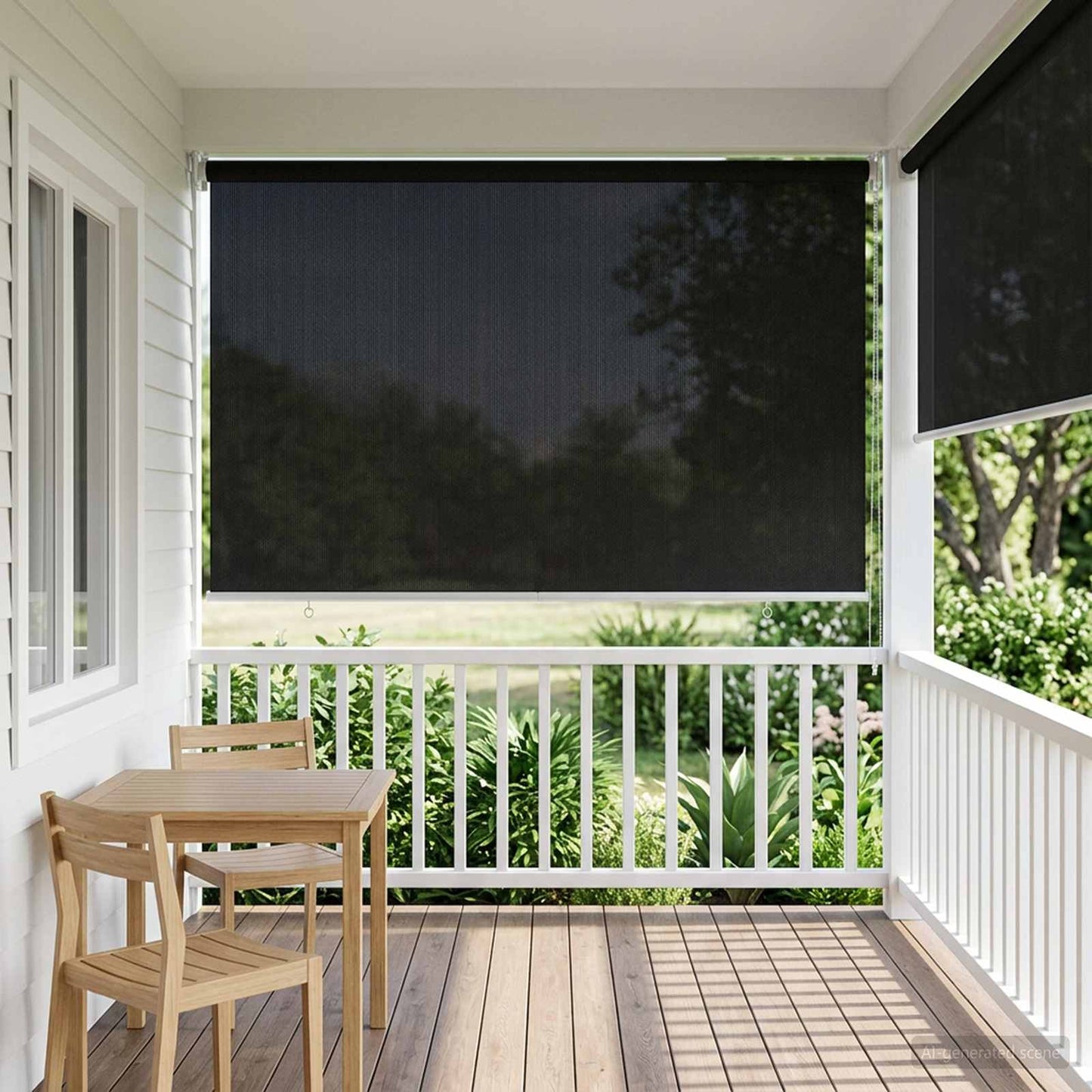 vidaXL Ρολό Εξωτερικού Χώρου 90% Φραγμός UV Μαύρο 200 x 140 cm HDPE