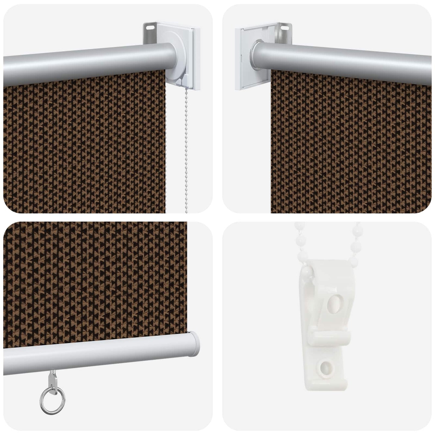 vidaXL Ρολό Εξωτερικού Χώρου 90% Φραγμός UV Καφέ 140 x 140 cm HDPE
