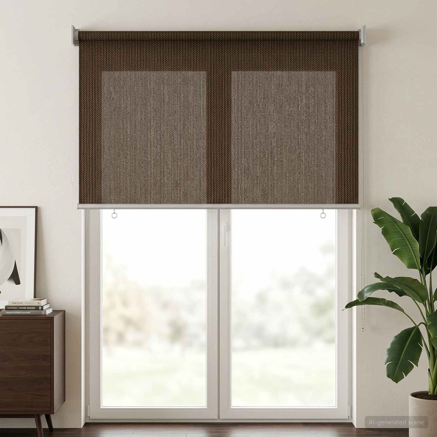 vidaXL Ρολό Εξωτερικού Χώρου 90% Φραγμός UV Καφέ 120 x 230 cm HDPE