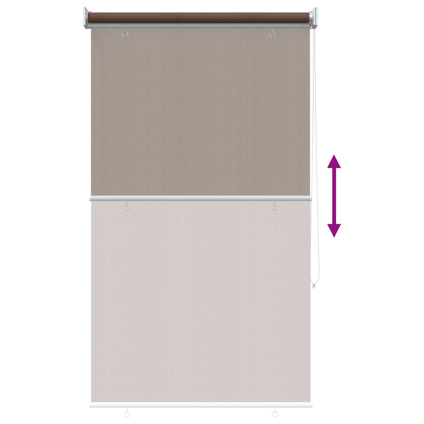 vidaXL Ρολό Εξωτερικού Χώρου 90% Φραγμός UV Taupe 100 x 140 cm HDPE